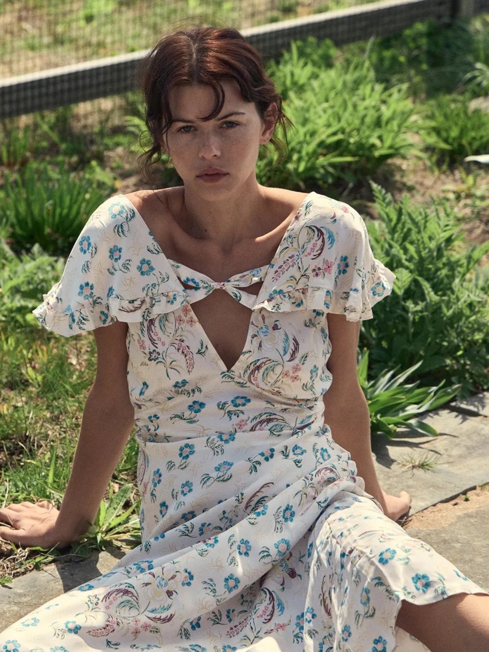 NWT Doen Eldora Dress in Ivory Hollyhock Hills